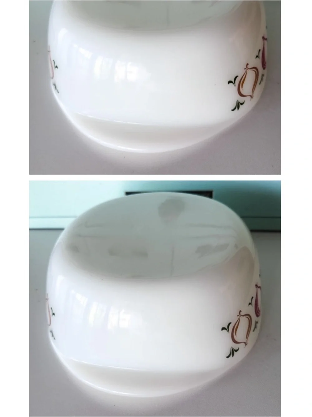 Schott Mainz Jena Glas Opal Onion Casserole Lid Vintage Germany 1960s w/ Box
